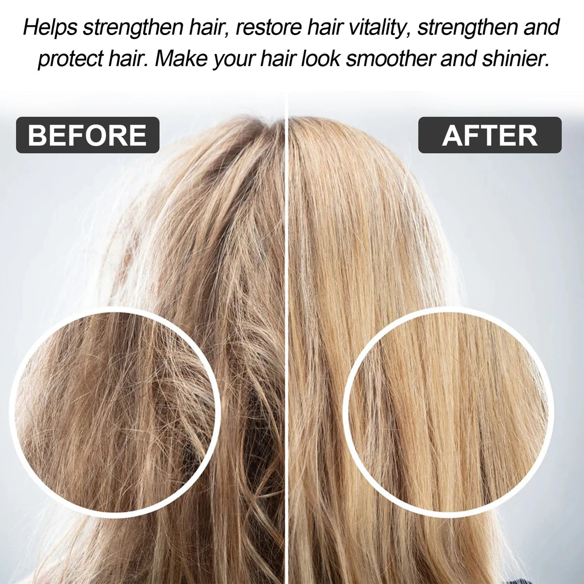 EELHOE Straight Hair Styling Mousse Long Lasting Styling Reduces Hair Frizz Repair Damaged Hair Treatment Cream 60ML
