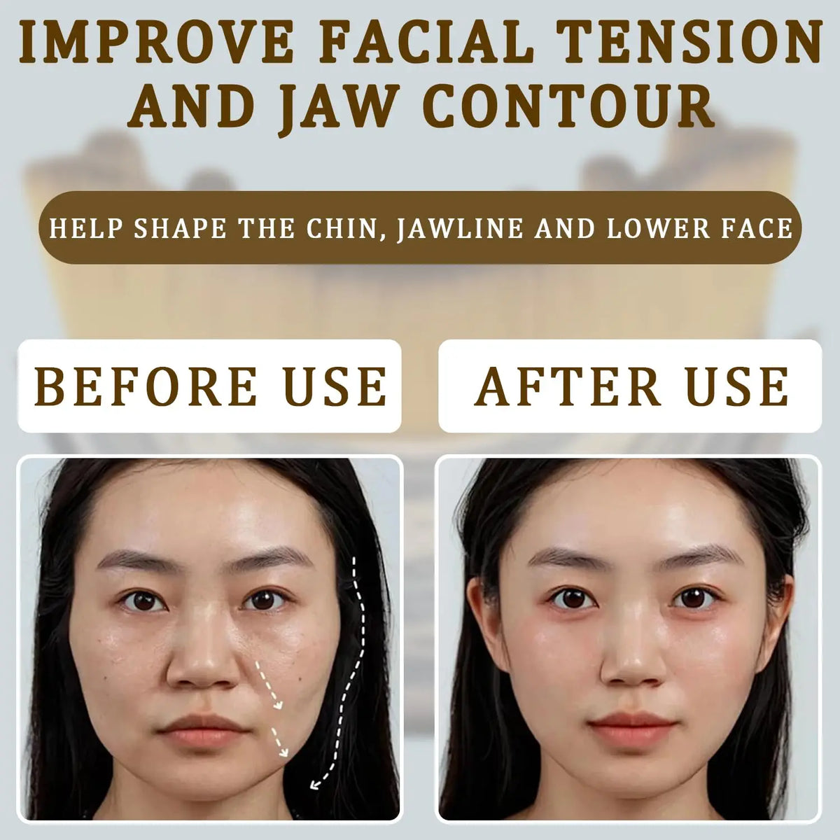 1/2 Pcs Lymphatic Contour Face Brush Dry Brushing Drainage Massager Gentle Exfoliation Chin Jawline Sculpting Skin Tightening