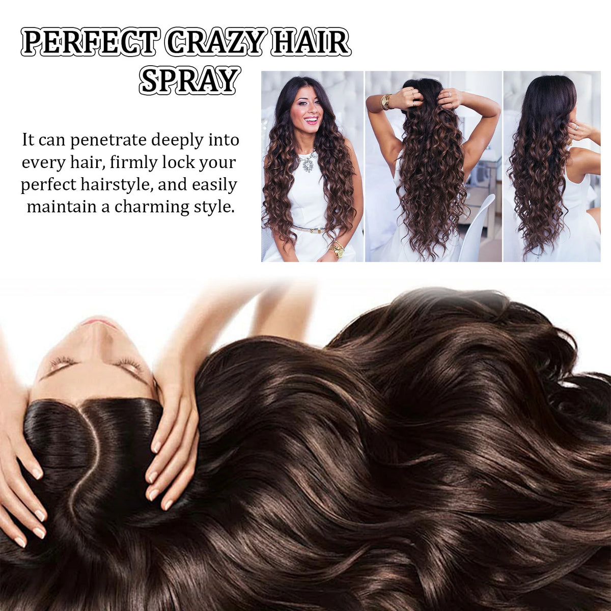 EELHOE Volumizing Hair Spray Oil Control Refreshing Anti Frizz Quick Dry Lightweight Non Greasy Soft Smoothing Hair Spray 100ml