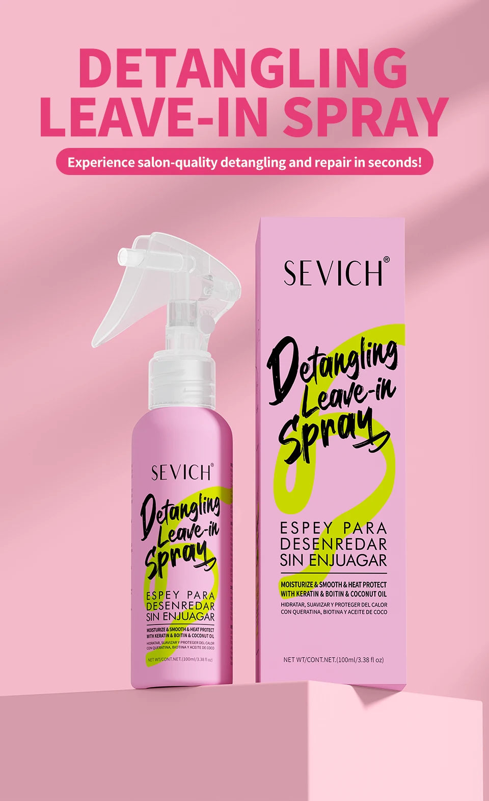 Magical Keratin Conditioner Spray Collagen Repairs Hair Damaged Hair Mask Soft Smooth  Hair Care Spray Moisturize Heat Protectan