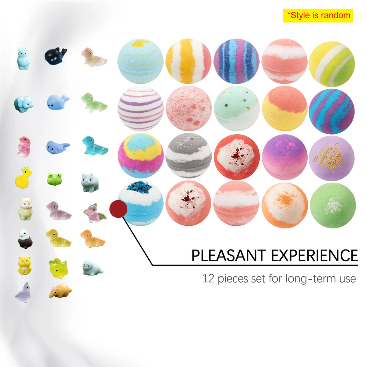 1/4/6/12pcs Bath Bombs Set with Surprise Toys Inside Natural Organic Bubble Bath Fizzies Balls Gift for Holiday Gift Set