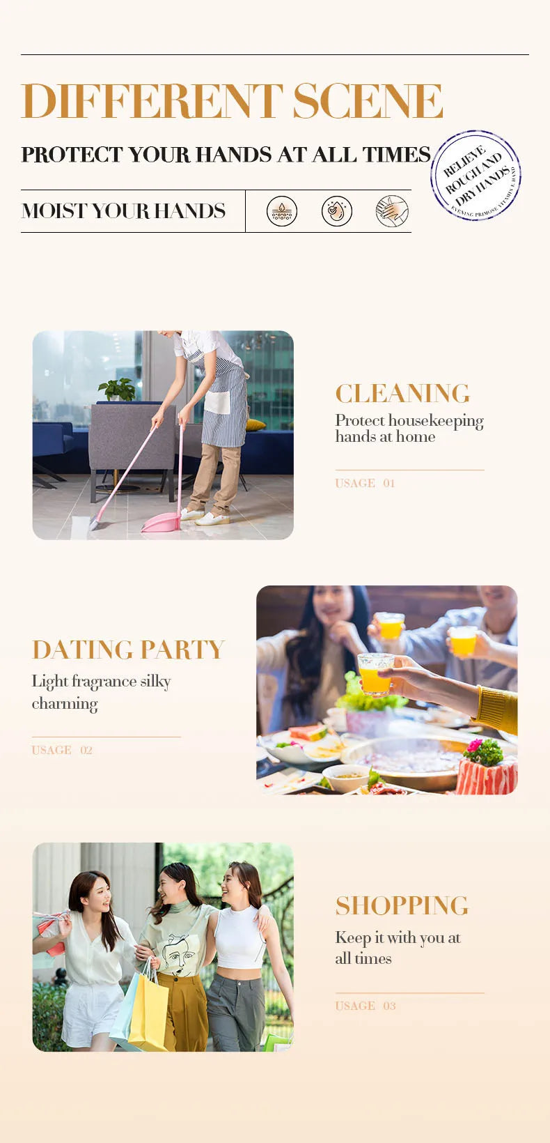 SADOER Collagen Hand Cream Hands Skin Friming skincare Moisturizing Brightening Hydrating Hands Creams Hand Skin Care Products