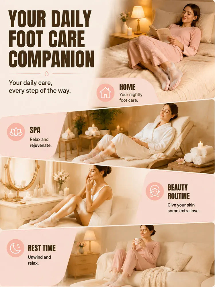 100 Pcs Disposable Foot Mask Socks Transparent Waterproof Foot Covers for Beauty Care Home Spa Use