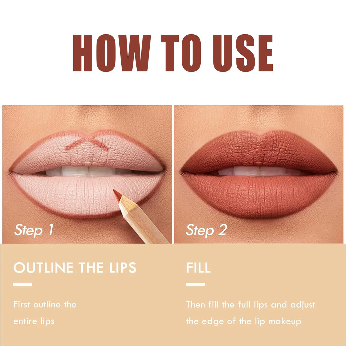 12 Color Lip Enriching Lipliner, Lip Moisturizing, Three-Dimensional Fitting, Light, Thin, Silky and Clear Valentine's Day Gift