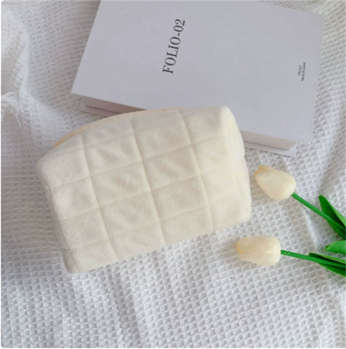 HOMEFISH Stylish Large‑Capacity Pillow‑Shaped Storage Bag, Portable Multifunctional Cosmetic & Pen Pouch For Women Daily Carry
