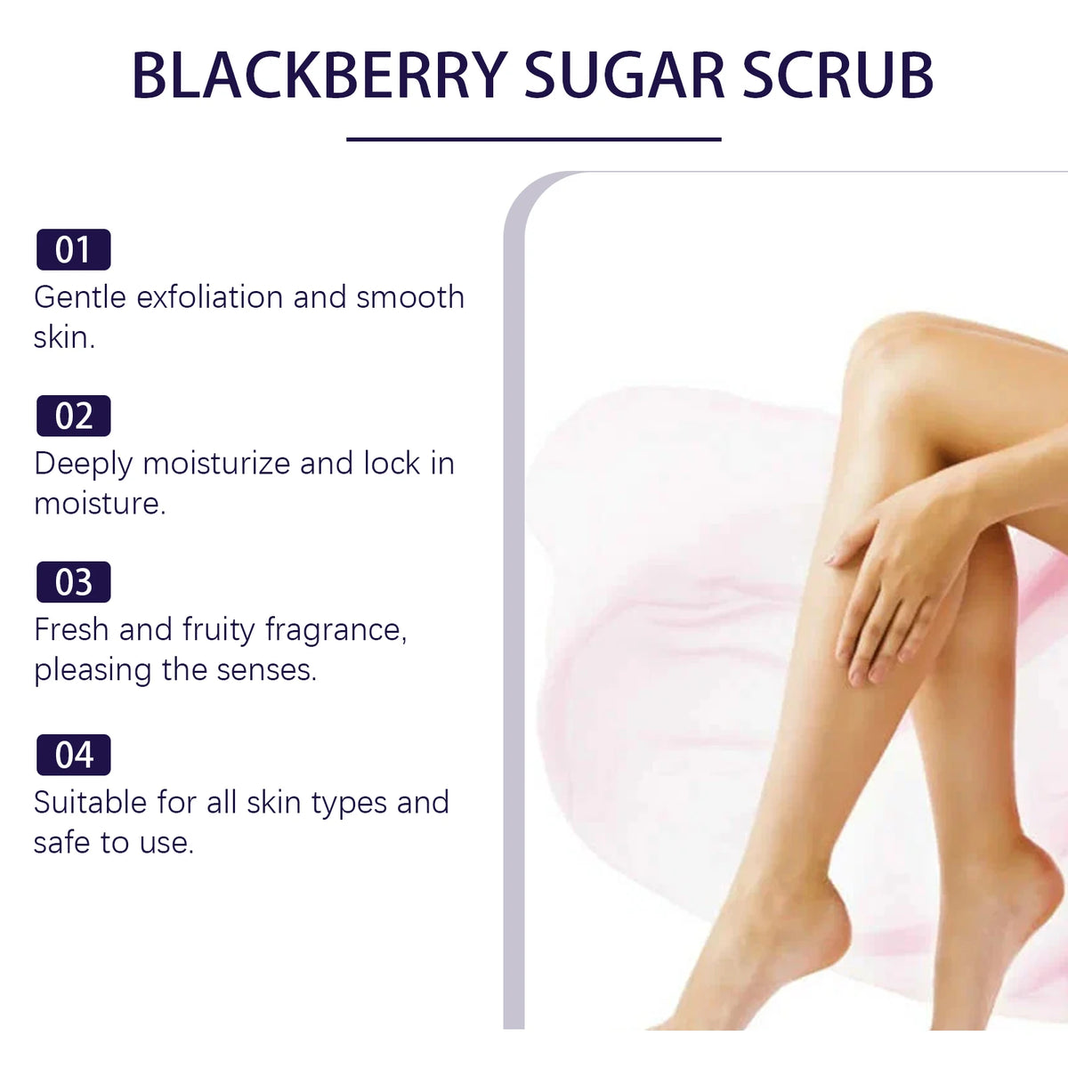Blackberry Sugar Body Scrub Effectively Removes Dead Skin Restores Smooth Delicate Skin Deep Moisturizing Exfoliating Body Scrub