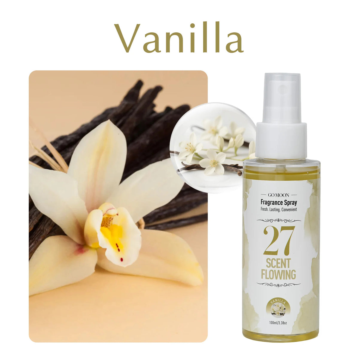 100ml/3.38oz, 10 Scents Fragrance Spray, Quickly Remove Odors, Long Lasting Fragrance, Air Fresh, Suitable for Home, Car, Gifts