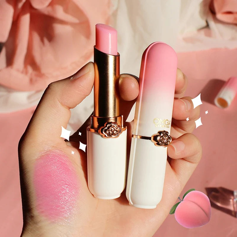 Peach Color Change Lipstick Non-Stick Cup Jelly Lipstick Moisturizing Moisturizing Color Change Lip Balm Warm Change Lip Balm