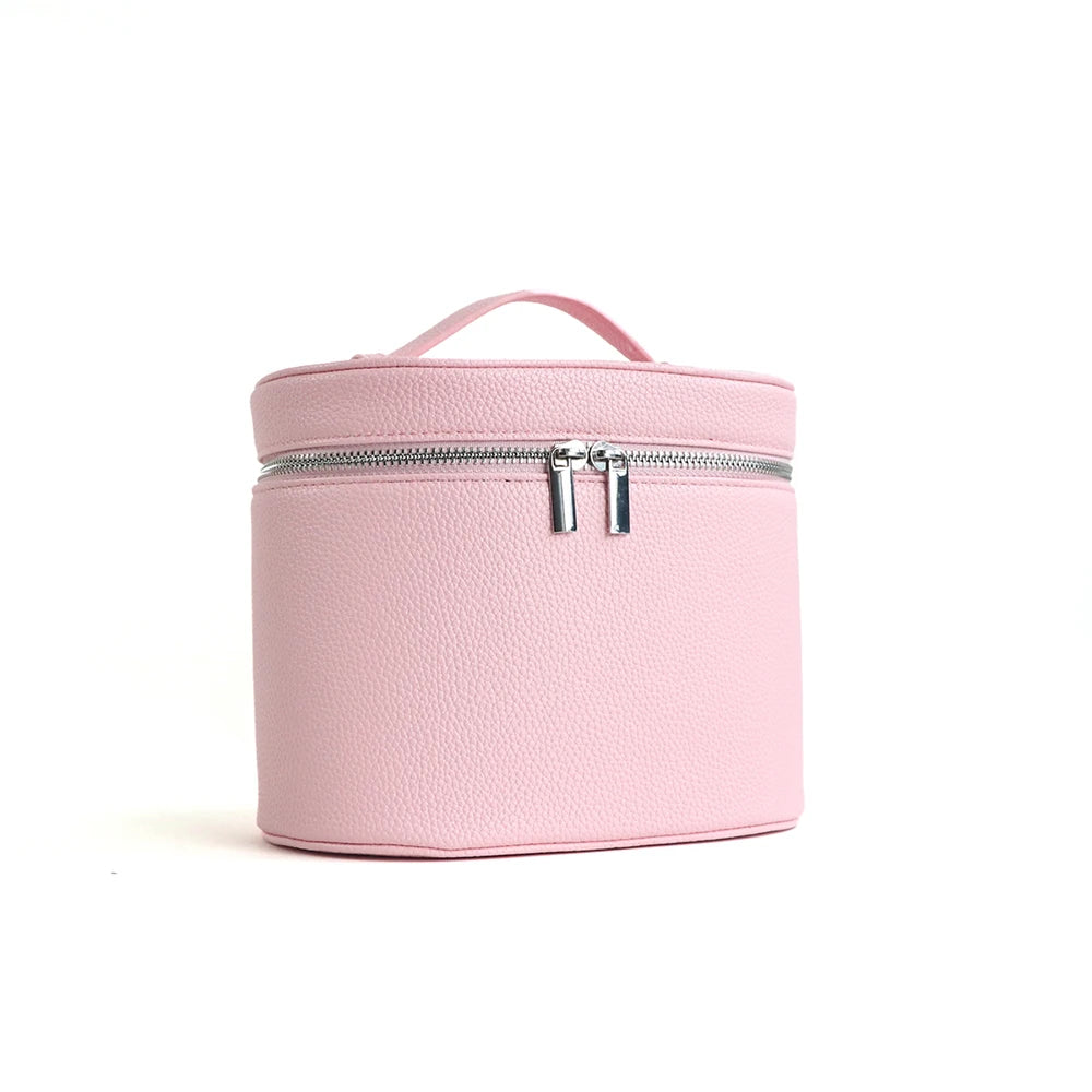 Customizable Names and Letters, Travel Portable Cosmetic Bag Large-capacity PU Leather Cosmetic Box with Internal Storage Box,