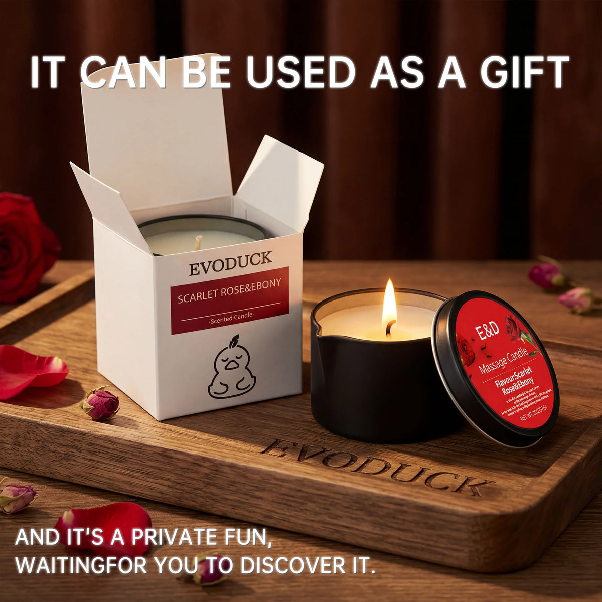 Massage Oil Candle, for Stress Relief and Skin Moisturizing, Scented Candles Aromatherapy SM Product Spa Essentials, Luxury Cand