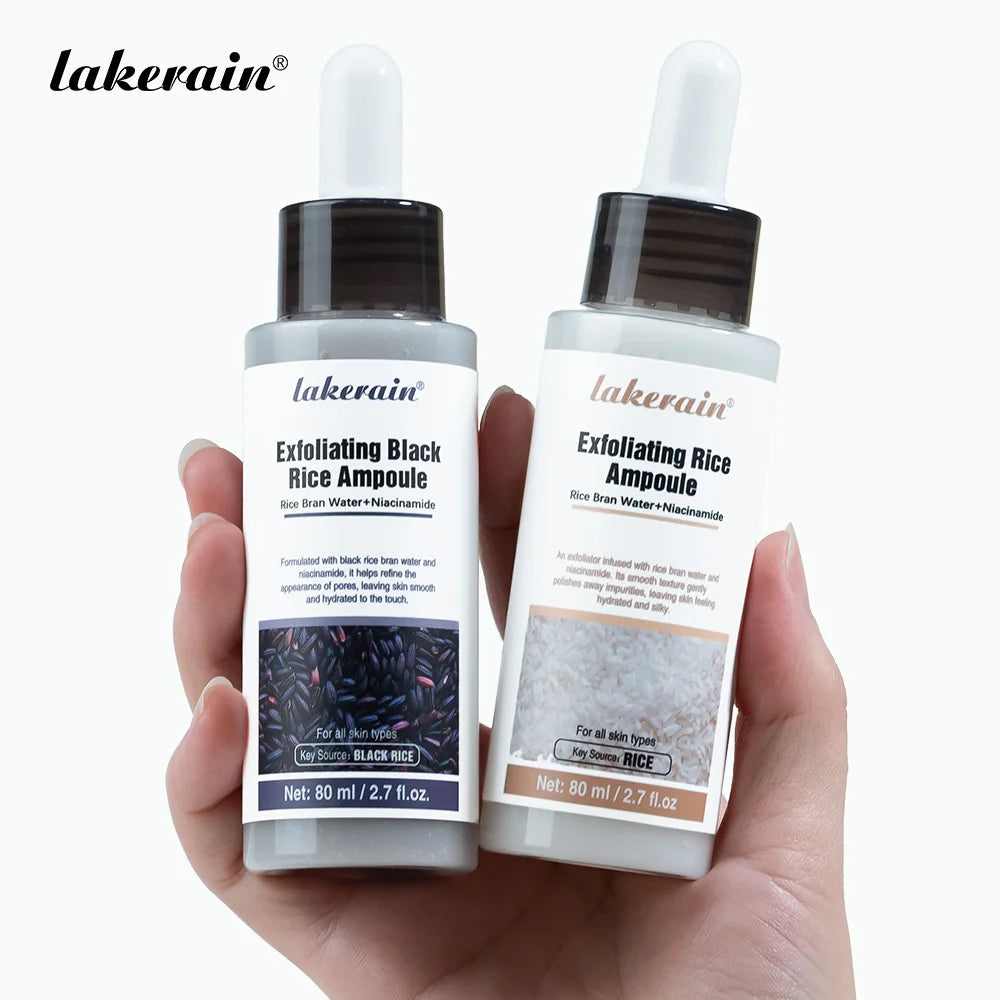 Gentle Rice Exfoliation Brightened-Looking Effect Long-lasting Hydrating Gentle Cleaning Soothing Skin Exfoliant Rice Ampoule