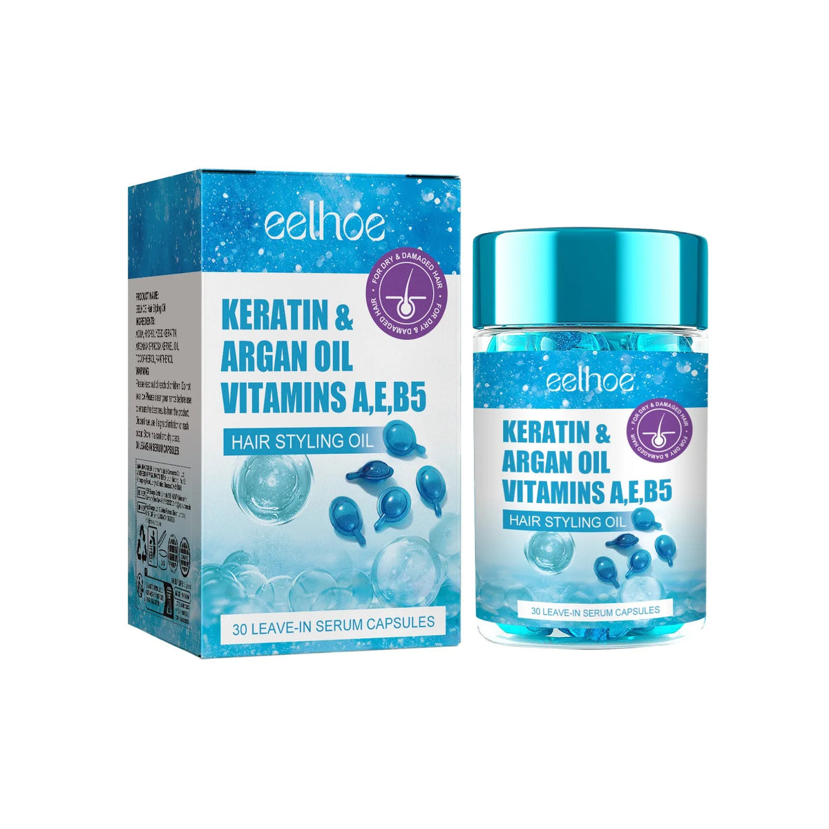 Magic Hair Vitamin Capsule Keratin Oil Fast Restore Hair Soft Smooth Shiny Deep Moisturizer Frizzy Dry Scalp Hair Care Products