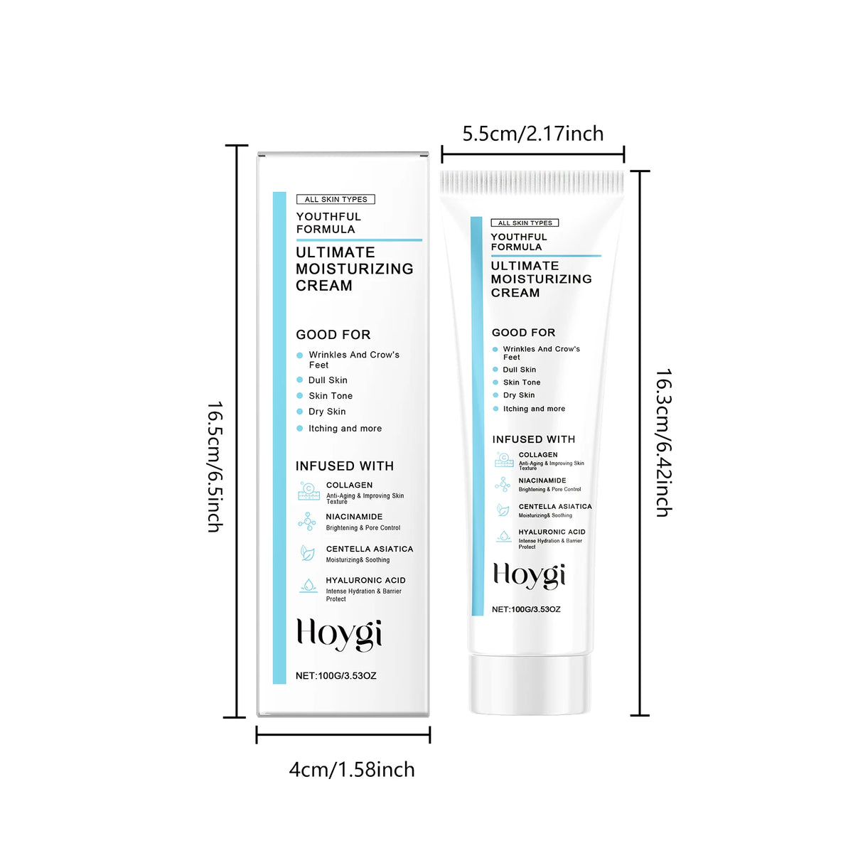 Centella Moisturizing Cream Hyaluronic Acid Daily Nourishing Cream Strengthen Barrier Rejuvenation Oil Control Brighten Skin Car