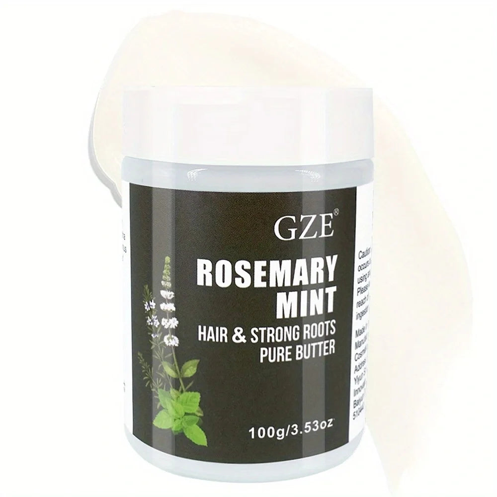 GZE Rosemary Mint Hair & Strong Roots Butter - Natural Hair Growth & Damage Repair Treatment for Stronger, Healthier Hair