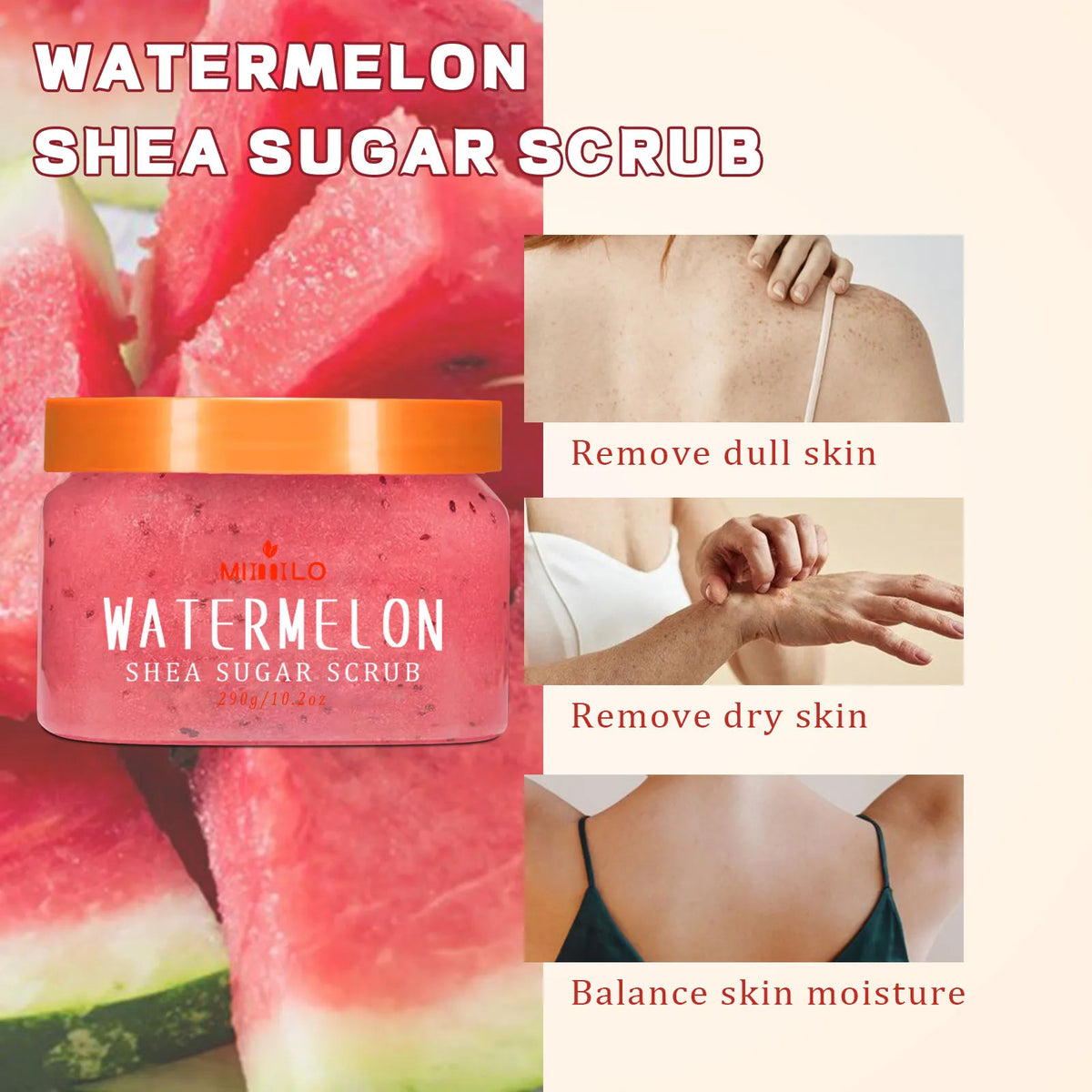 SHEA SUGAR SCRUB, exfoliating scrub, smooth and beautiful skin, moisturizing and nourishing care, can be used on the whole body