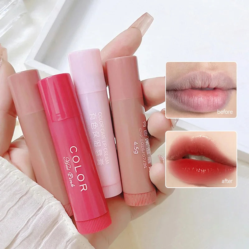 HAIPINK 3-Piece Set Tinted Moisturizing Lip Balm - Hydrating, Fade Lip Lines, Prevent Chapping