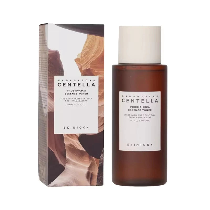 SKIN1004 Madagascar Centella Ampoule 55ml and Probio Cica Essence Toner 210ml Soothing Calming Hydrating Skincare Set With Box