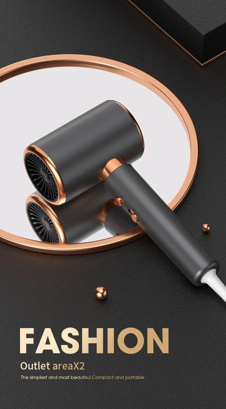 HOMEFISH 5‑Speed Professional Hair Dryer, Salon‑Grade High Power, Hot Cold Air Negative Ionic Blow Dryer