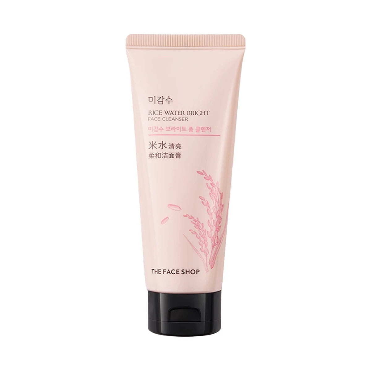 THE FACE SHOP RICE WATER BRIGHT FACE CLEANSER 150g,Luxurious Foam,Nourishing,Moisture-Retaining,Korean Skincare,Korean Makeup
