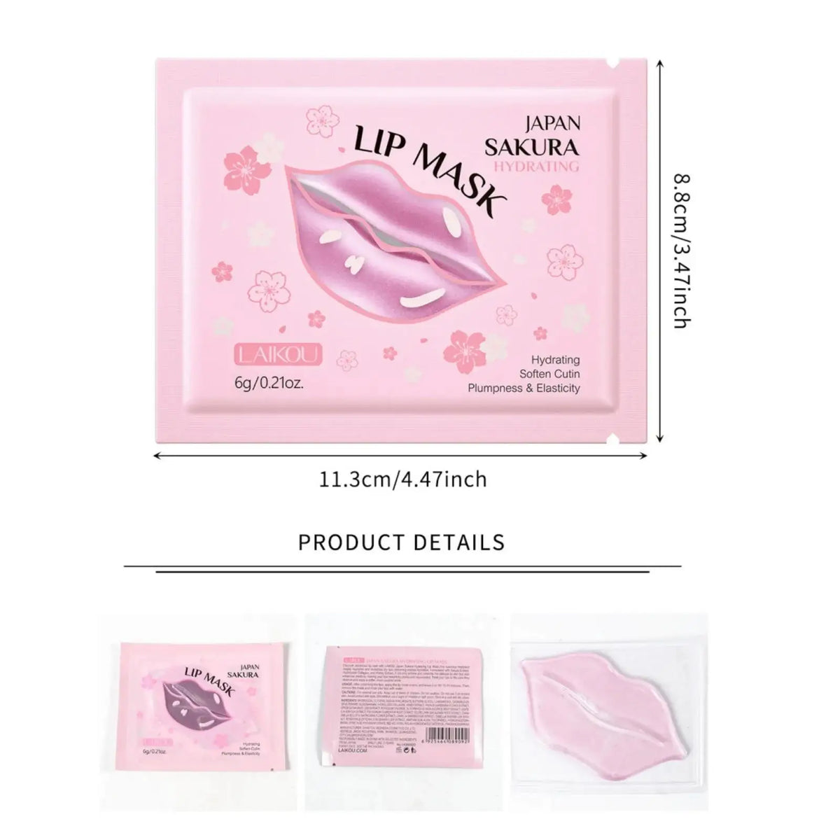 Japan Sakura Collagen Lip Mask Hydrating Plumping Treatment For Dry Lips Repair Gel Pads Night Care Essential