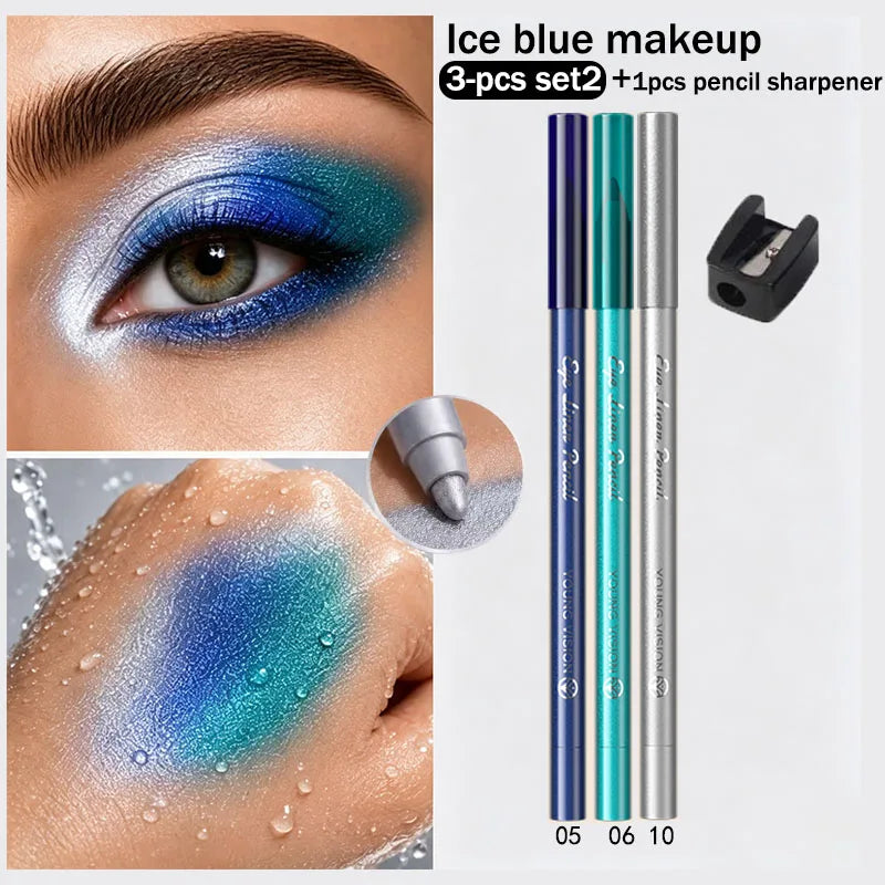 Shimmer & Matte Multi-Color Eyeshadow Sticks | Blendable, Long-Lasting Eye Shadow Pencils Smooth Application for Bold or Natural