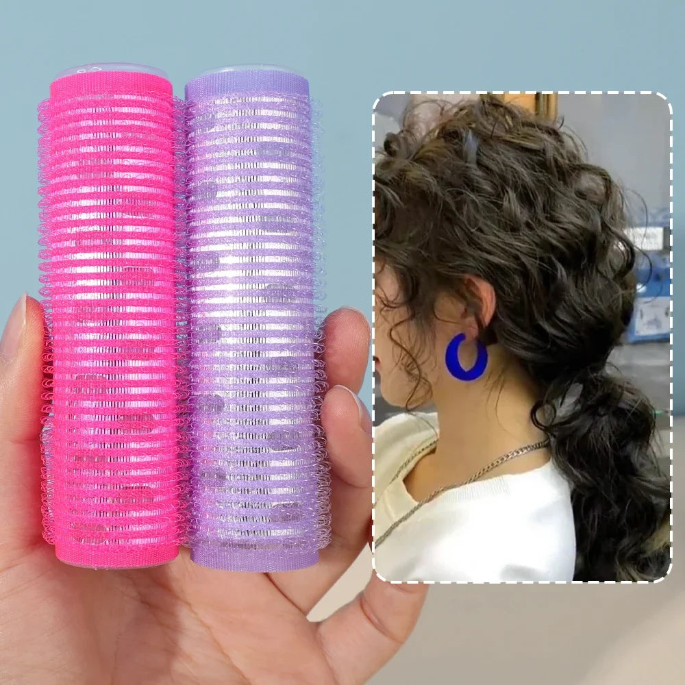 Self-Adhesive Hair Rollers Portable Lazy DIY Magic Styling Tools Home Use Pink Hair Roller Bang Beauty Braiders Hairdressing