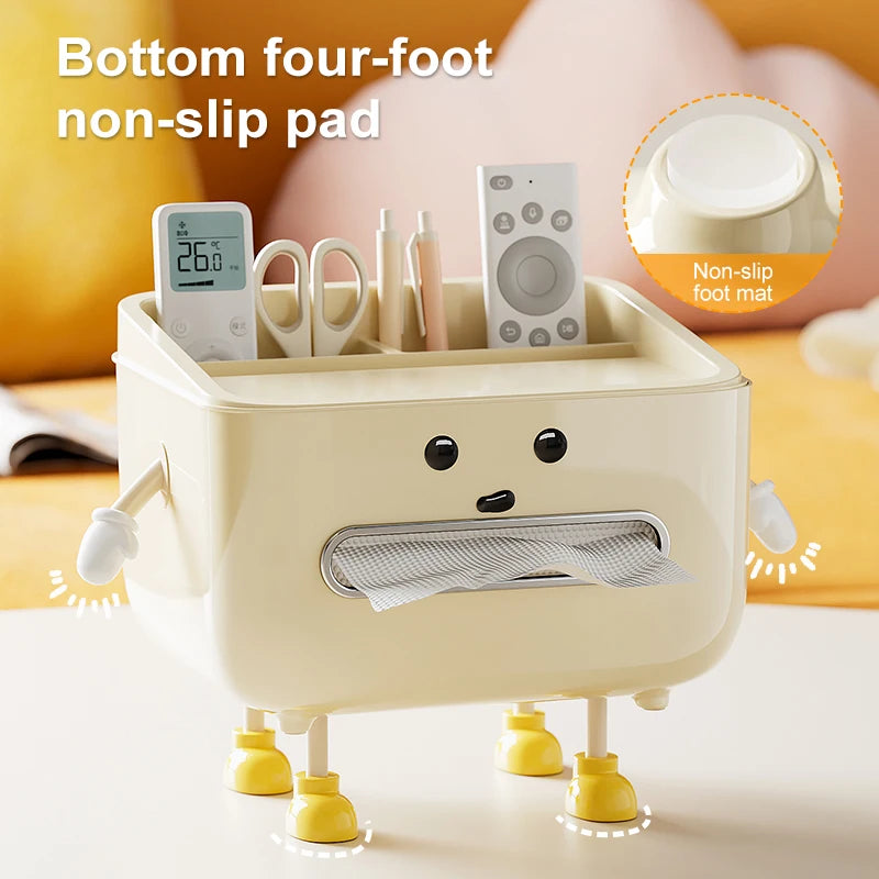 1pc Multifunctional Desktop Storage Box, Cosmetic Organisation Shelf Countertop Storage and Display Box (with Sticker)