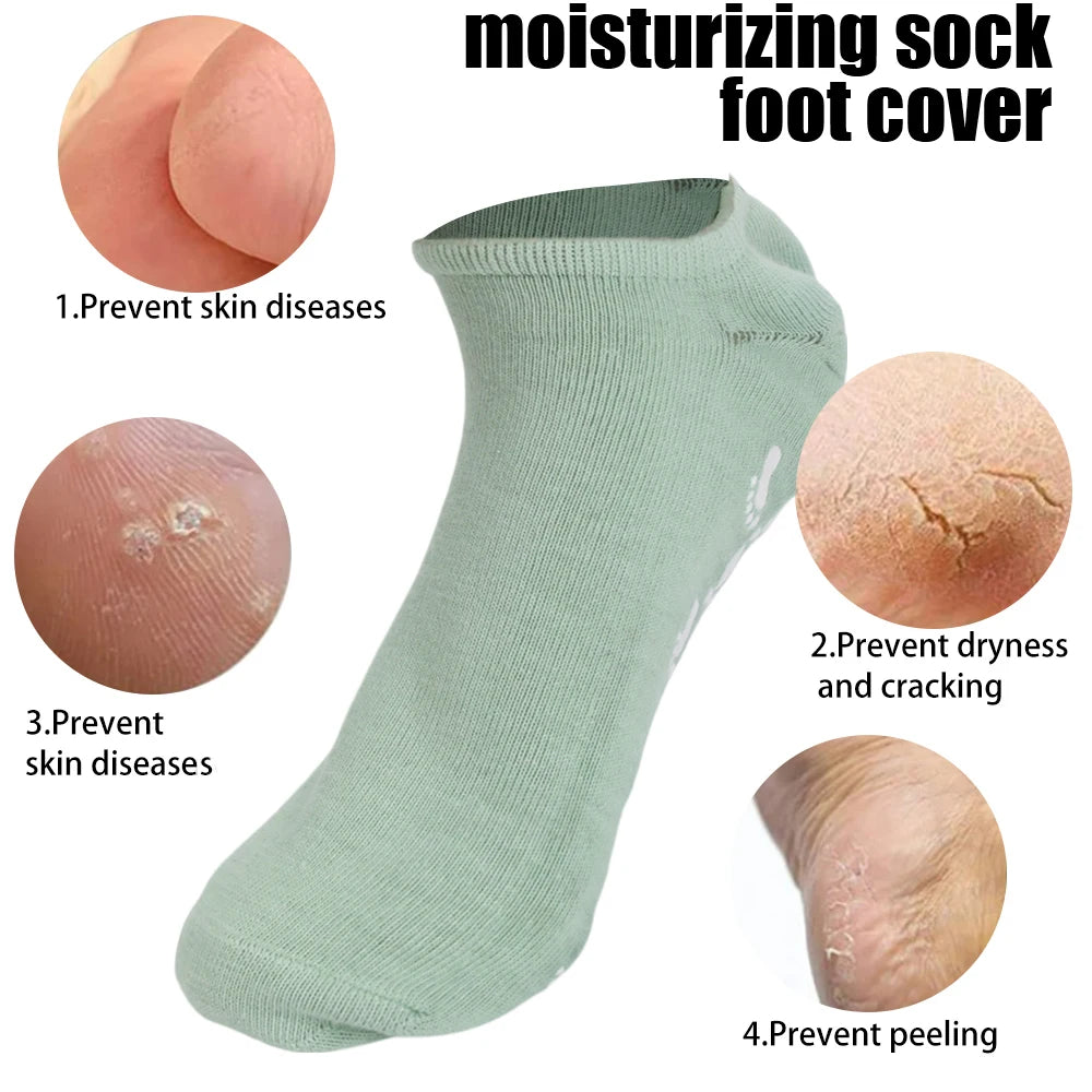 Reusable Silicone Moisturizing Mask Socks Exfoliating Anti Crack Protective Gloves Dry Dead Skin Remover Tools Hand Foot Care