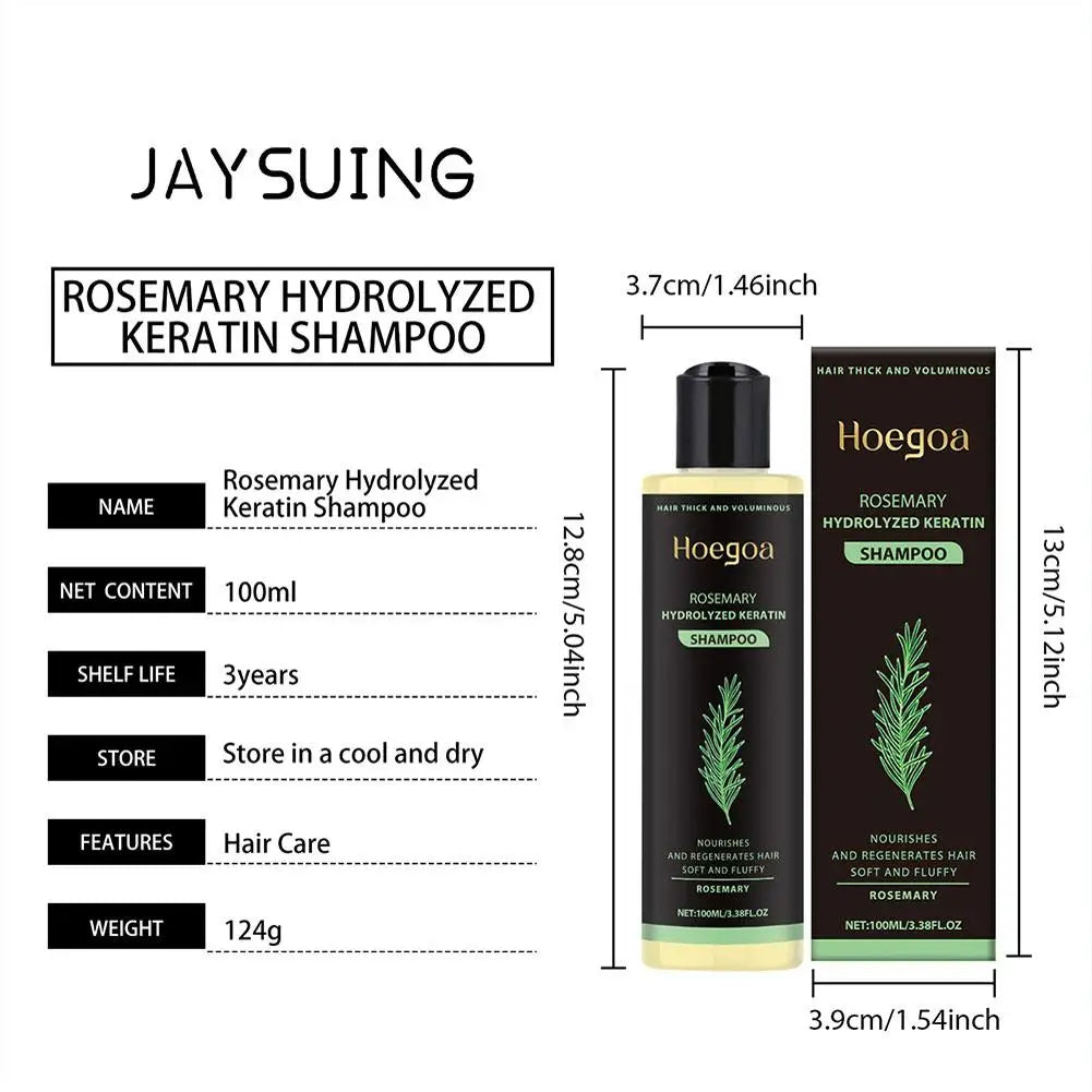 Natural Rosemary Hair Shampoo 100ML Reduce Hair Loss Clean Dandruff Nourish Moisturize Scalp Hair Care Product 1pc