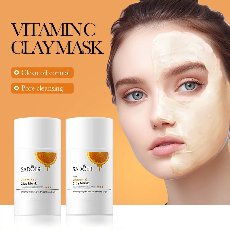 Mugwort Clay Stick Anti-Acne Clay Mask for Clean Pores and Blackheads Improve Acne Prone Skin 40g