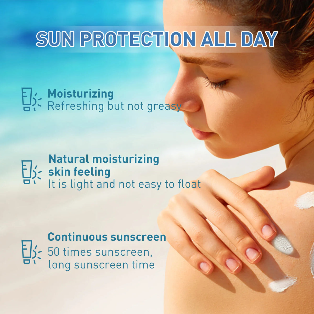 50ml Sunscreen for Face PF50+ PA++++ Sun Cream Birch Juice Moisturizing Skin Care Strong UV Protection korean Sunscreen