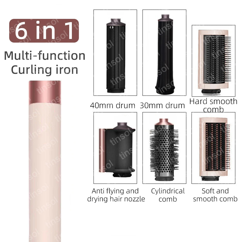 6-in-1 multifunctional hair styler, 110,000 RPM high-speed hair care, ionic hair dryer, quick drying, automatic curling set