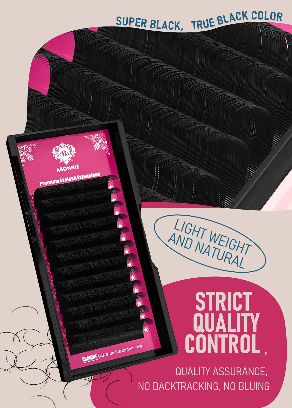 Abonnie  Fluffy Classic Lashes Extensions Premium Individual Eyelashes Extensions Volume Cilios All Szie