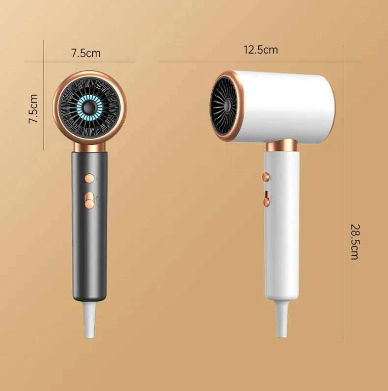 HOMEFISH 5‑Speed Professional Hair Dryer, Salon‑Grade High Power, Hot Cold Air Negative Ionic Blow Dryer