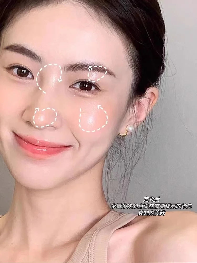 KAXIER High Gloss Stick Highlighter Blush Water Light Shimmer Waterproof Face Contour Illuminator Brighten Contouring Rouge