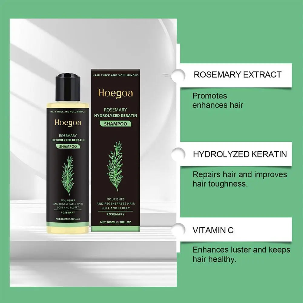 Natural Rosemary Hair Shampoo 100ML Reduce Hair Loss Clean Dandruff Nourish Moisturize Scalp Hair Care Product 1pc