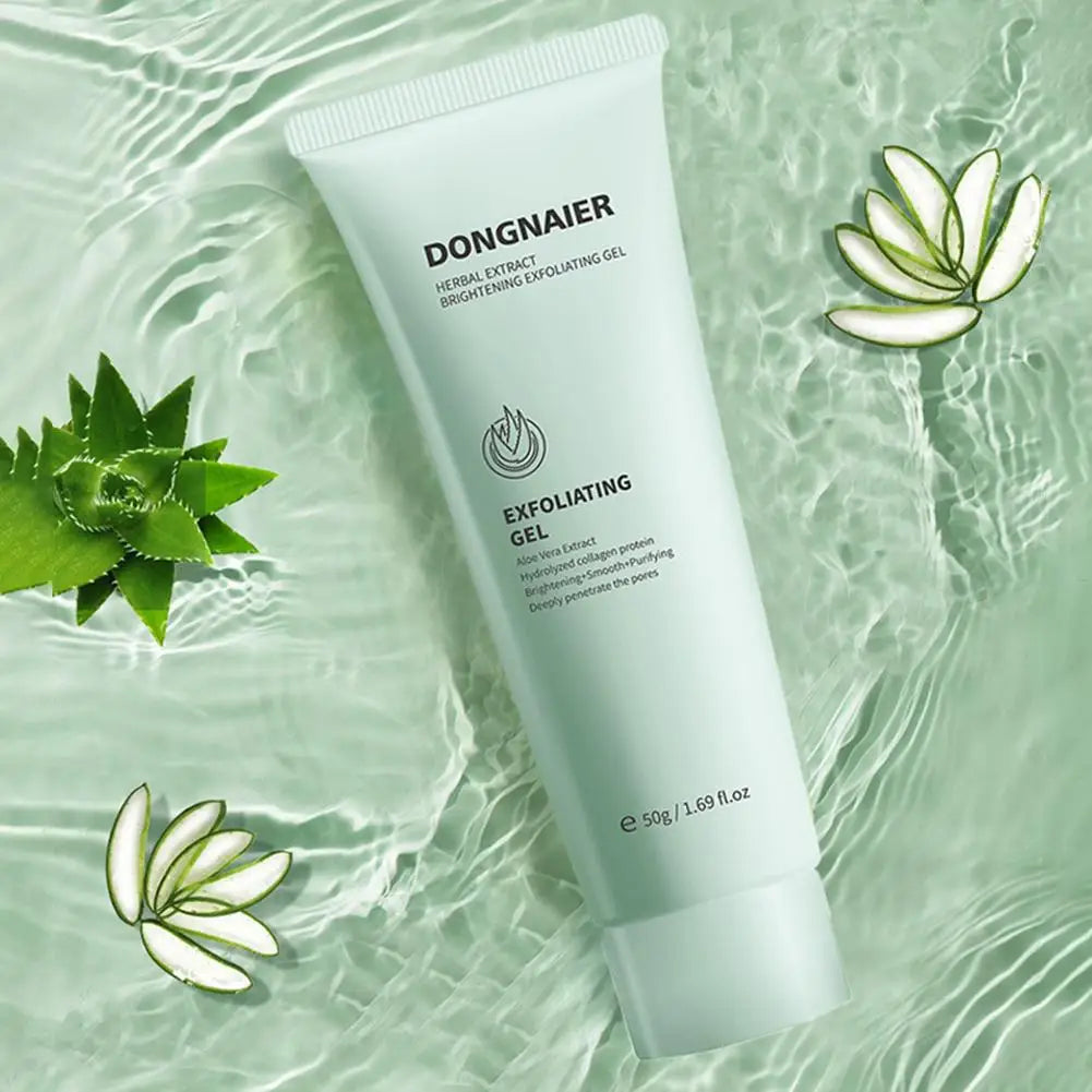 Herbal Exfoliating Gel for Deep Skin Cleansing Exfoliating, Moisturizes and Brightens Complexion Facial Care 50g 1pcs