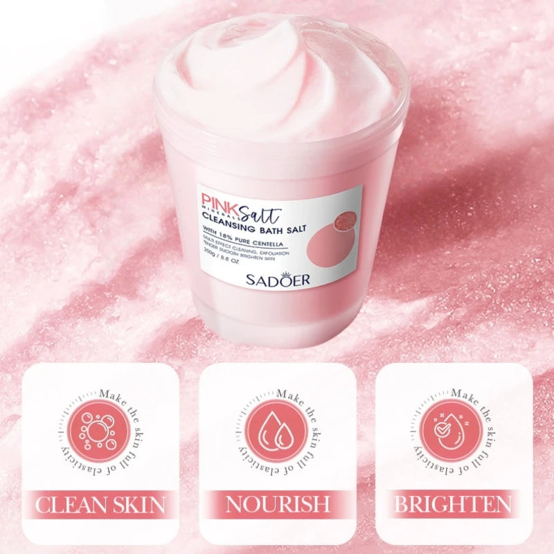 250g Himalayan Pink Bath Salt, Soft Texture, Gently Cleanses the Skin, Fragrance Care for Dates/Commuting/Before Bed, a Must-Have for Autumn and Winter, Suitable for Both Men and Women