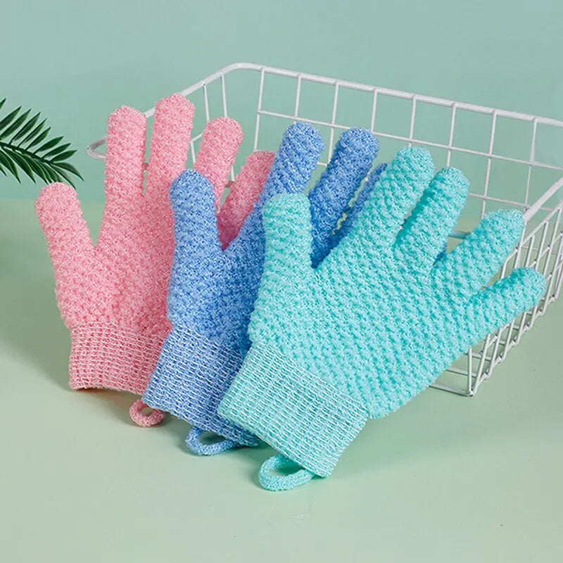 1 Pack Of Five Finger Bath Gloves Creative Home Body Massage Sponge Lazy Bath Gloves Deodorant Massage Elastic Bath Scrub Mud