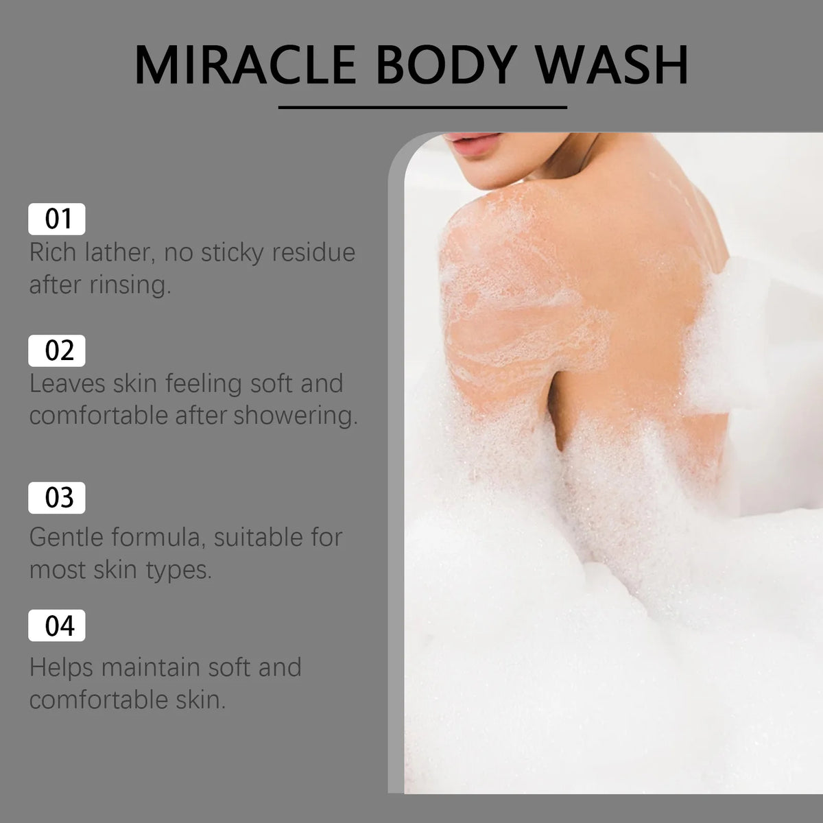 Niacinamide Shower Gel White Skin Smoothing Daily Cleansing Remove Dirt Rich Foam Lasting Hydrate Refresh Body Wash Skin Care