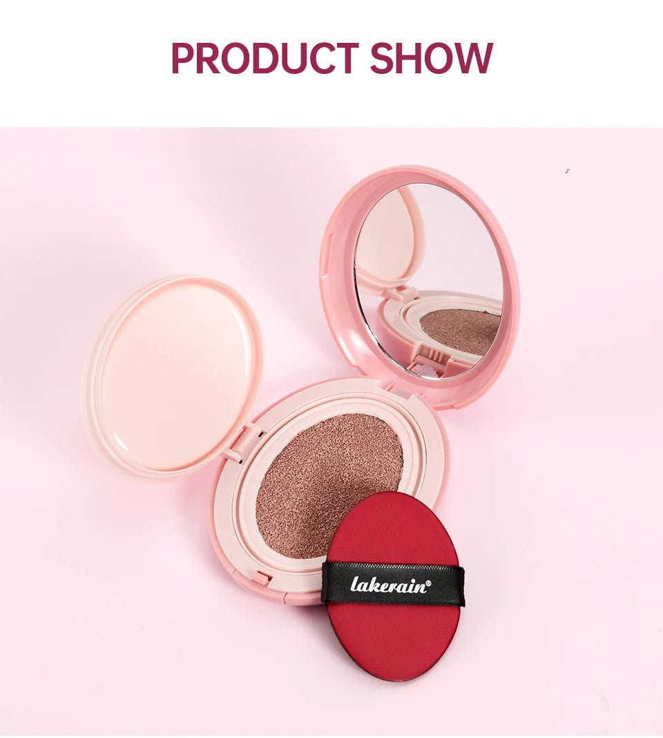 Lakerain Cushion Foundation Korean Makeup Base Mist Foundations Makeup Full Coverage Long-lasting Cc Cream Sunscreen Cosmetic