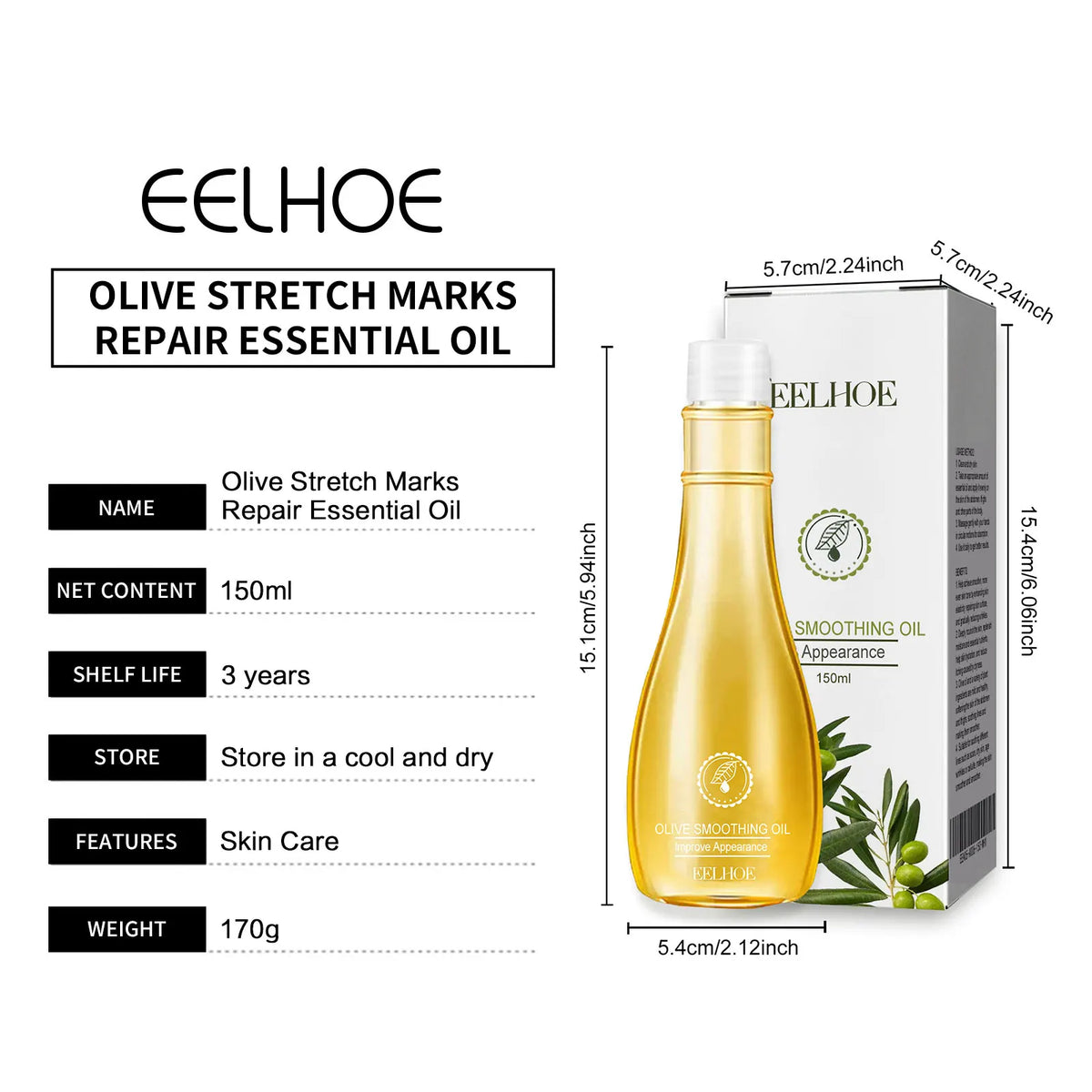 Stretch Mark Removal Oil Moisturize Removes Postpartum Pregnant Women Scar Soothing Nourish Firm Skin Care Olive Essential Oil