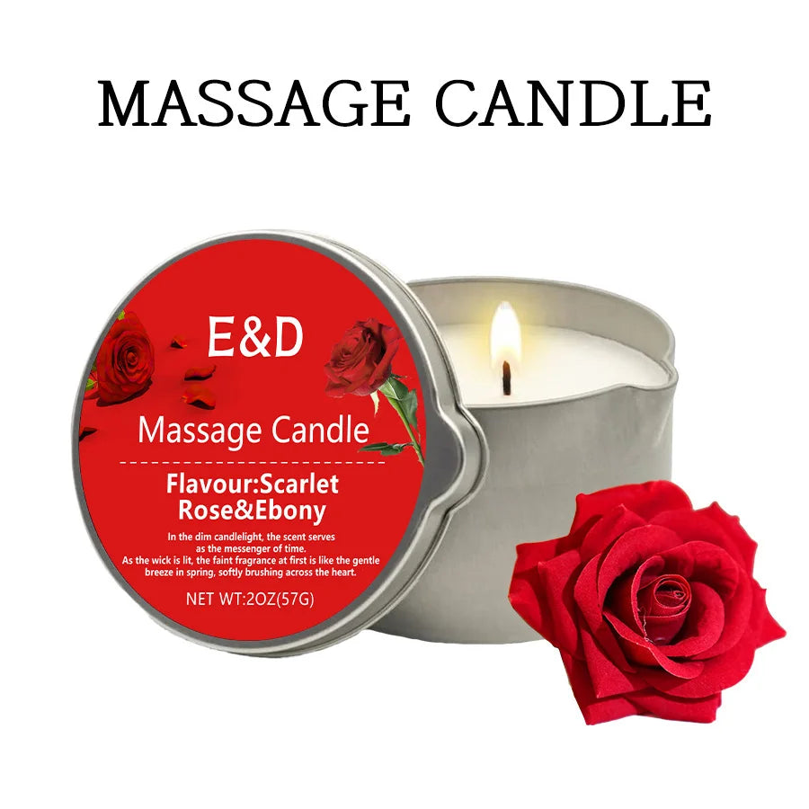 Massage Oil Candle, for Stress Relief and Skin Moisturizing, Scented Candles Aromatherapy SM Product Spa Essentials, Luxury Cand