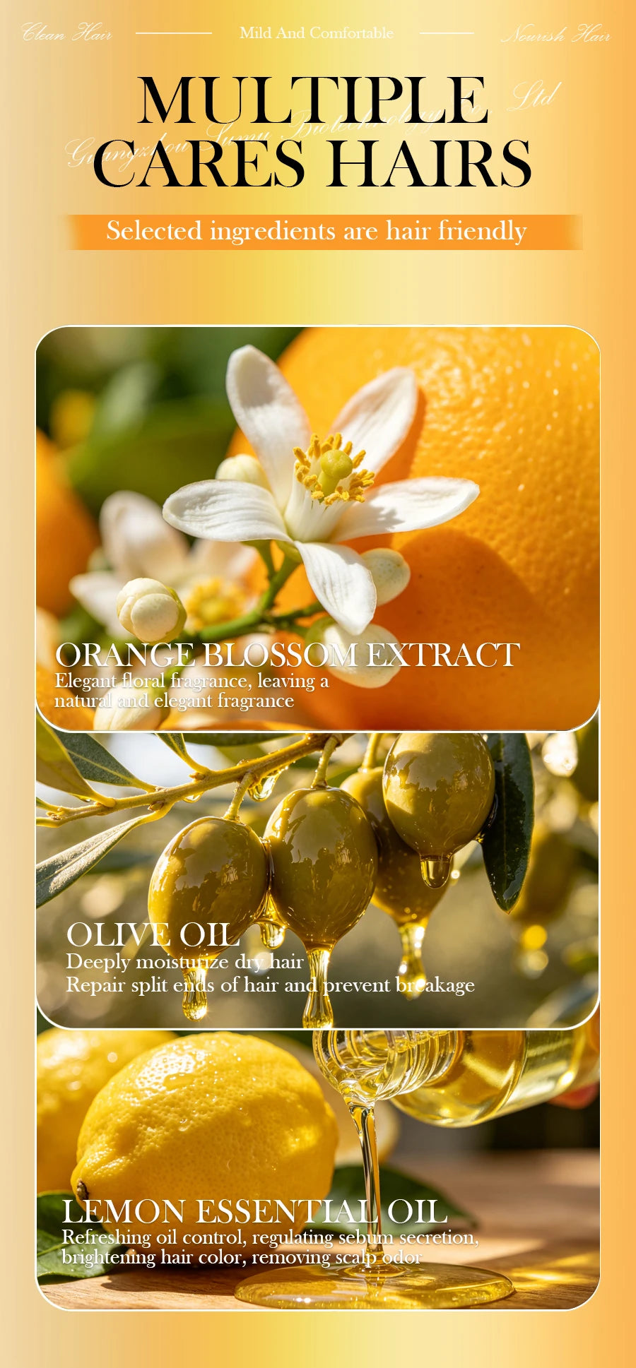 60g Natural XF Organic Sweet Orange Extract Shampoo Bar Moisturizing Strong Cleaning Solid Shampoo