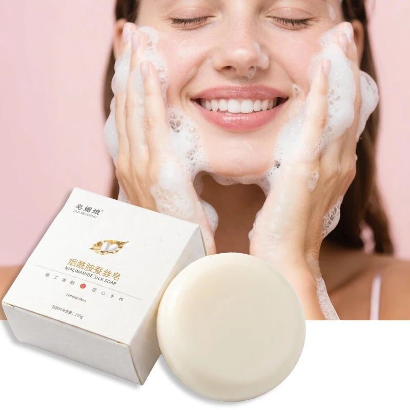 Niacinamide Silk Soap Handmade Cleansing Soap 100g Mild Non Irritating Plant Extracts Suitable For Bathing Cleansing Purposes