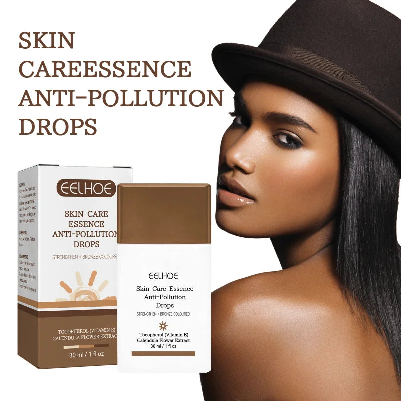 Fake Tan Peptide Serums Liquid Cosmetics Dark Self Tanning Serum Drops Face Body Bronzing Essence For Fine Lines Skin Care