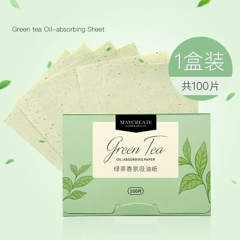 100Pcs/box Face Oil Protable Blotting Paper Matting Face Wipes Face Cleanser Oil Control Oil-absorbing Facial Towel Tools