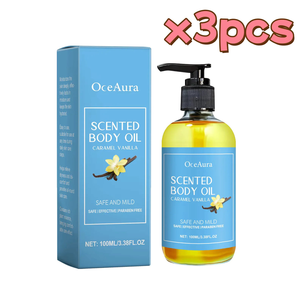Scented Body Oil Long Lasting Moisturizing Stress Relief Deep Nourishing Muscle Relaxing Soften Smoothing Skin Body Massage Oil
