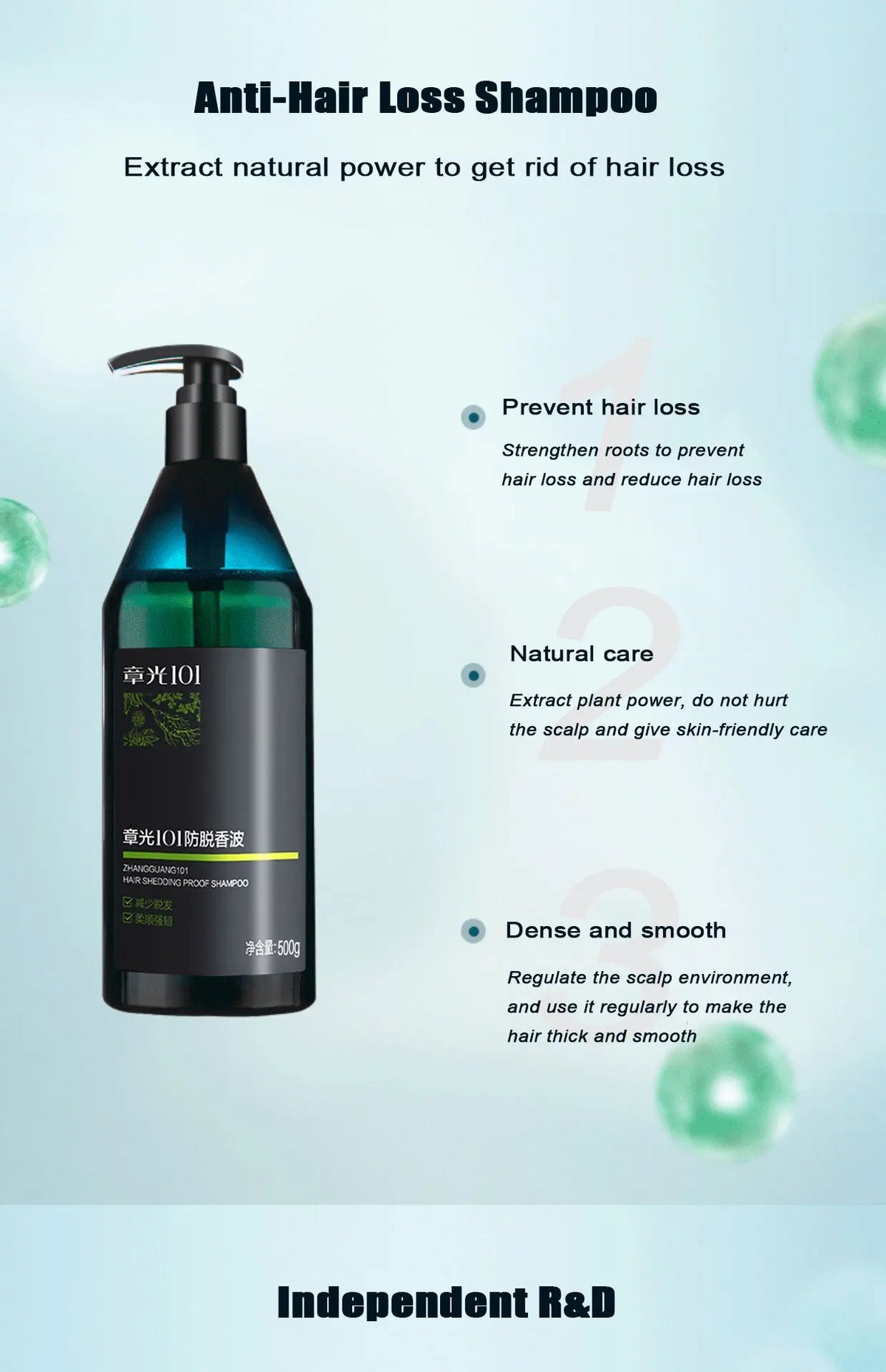ZHANGGUANG 101 500G Anti Hair Loss Shampoo Repair Damaged Hair Smooth Hair Nourishing Conditioner