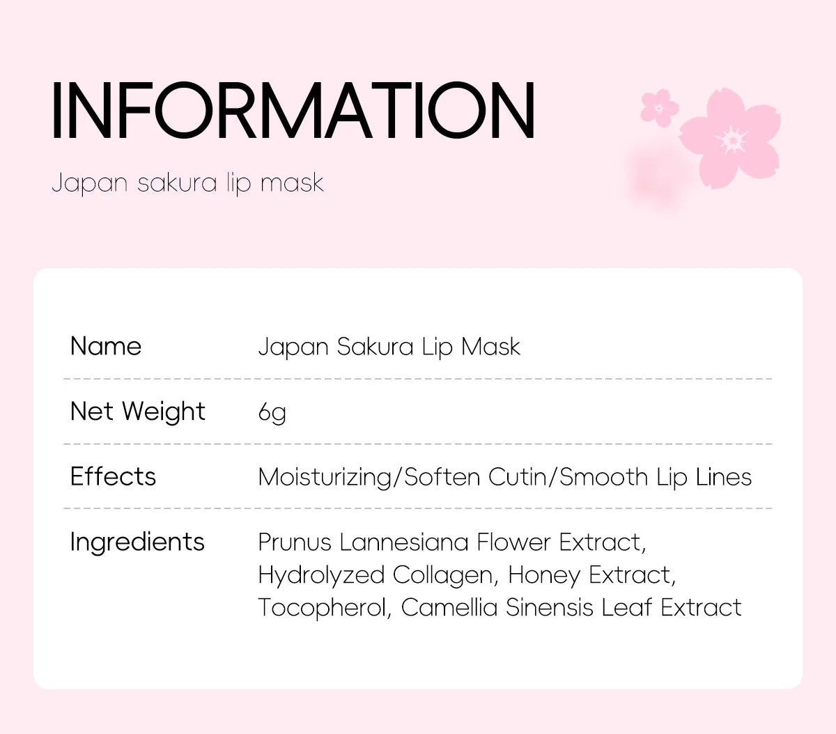 Japan Sakura Collagen Lip Mask Hydrating Plumping Treatment For Dry Lips Repair Gel Pads Night Care Essential